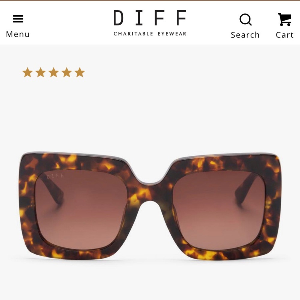 DIFF eyewear original oversized sunglasses.